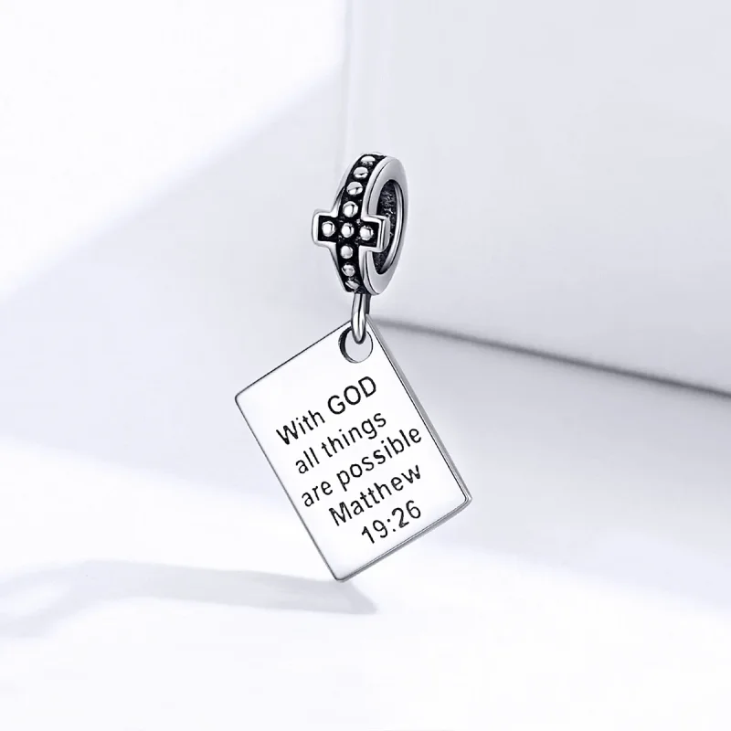 (imagine pentru) Talisman pandantiv Tip Pandora cu Biblie din argint - SCC1424 - Vizualizare 2