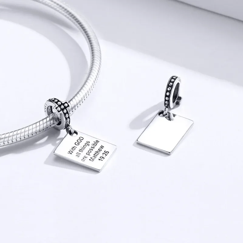 (imagine pentru) Talisman pandantiv Tip Pandora cu Biblie din argint - SCC1424 - Vizualizare 4