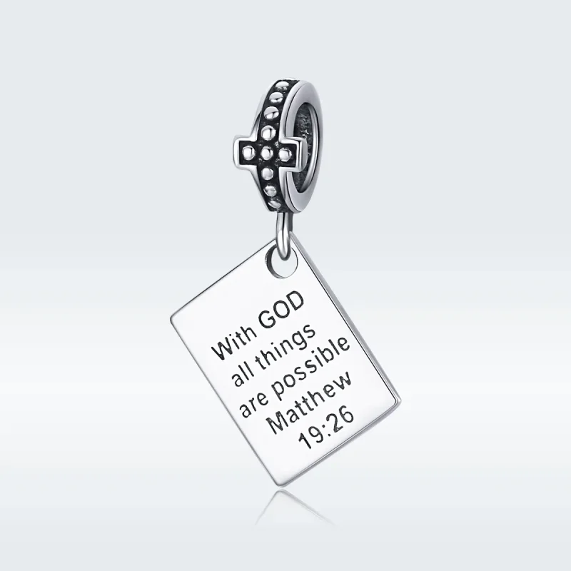 (imagine pentru) Talisman pandantiv Tip Pandora cu Biblie din argint - SCC1424 - Vizualizare 5
