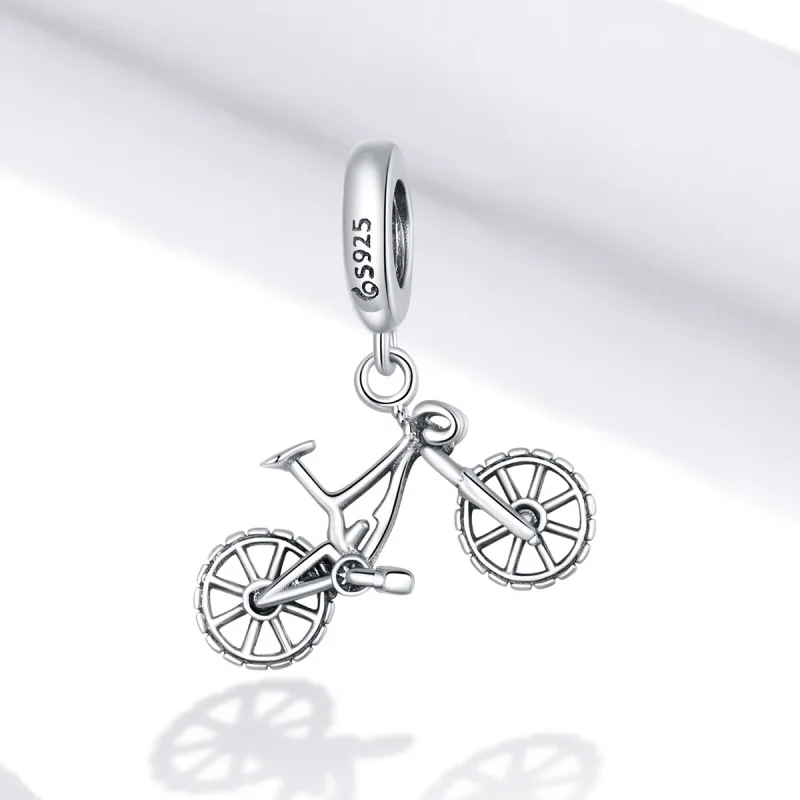 (imagine pentru) Talisman pandantiv Tip Pandora cu Bicicleta de munte din argint - BSC384 - Vizualizare 2