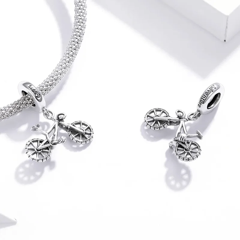 (imagine pentru) Talisman pandantiv Tip Pandora cu Bicicleta de munte din argint - BSC384 - Vizualizare 4