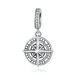 (imagine pentru) Talisman pandantiv Tip Pandora cu Busolă din argint - BSC383