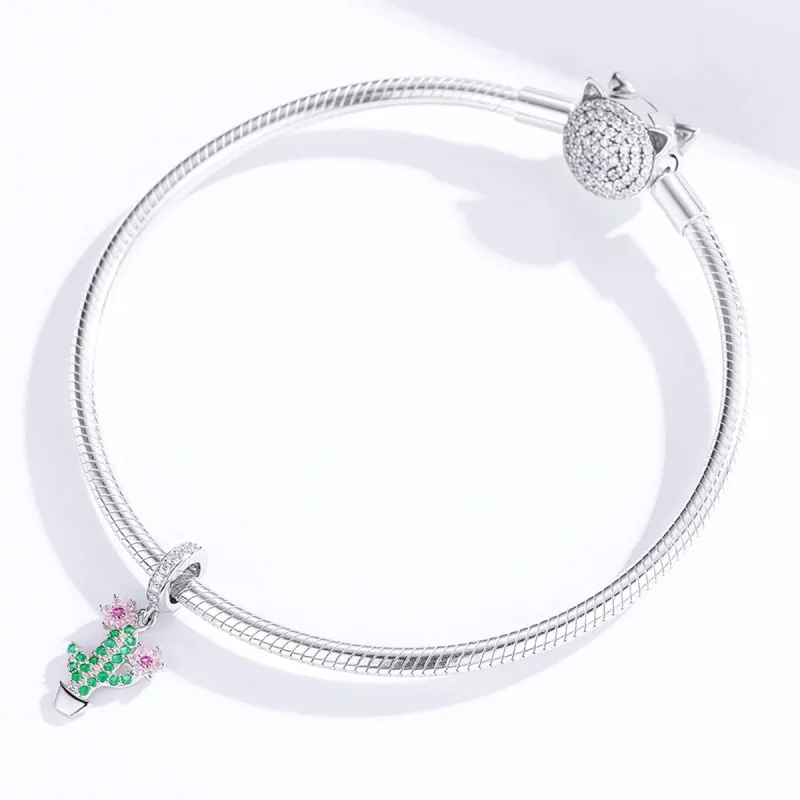 (imagine pentru) Talisman pandantiv Tip Pandora cu Cactus din argint - BSC121 - Vizualizare 3