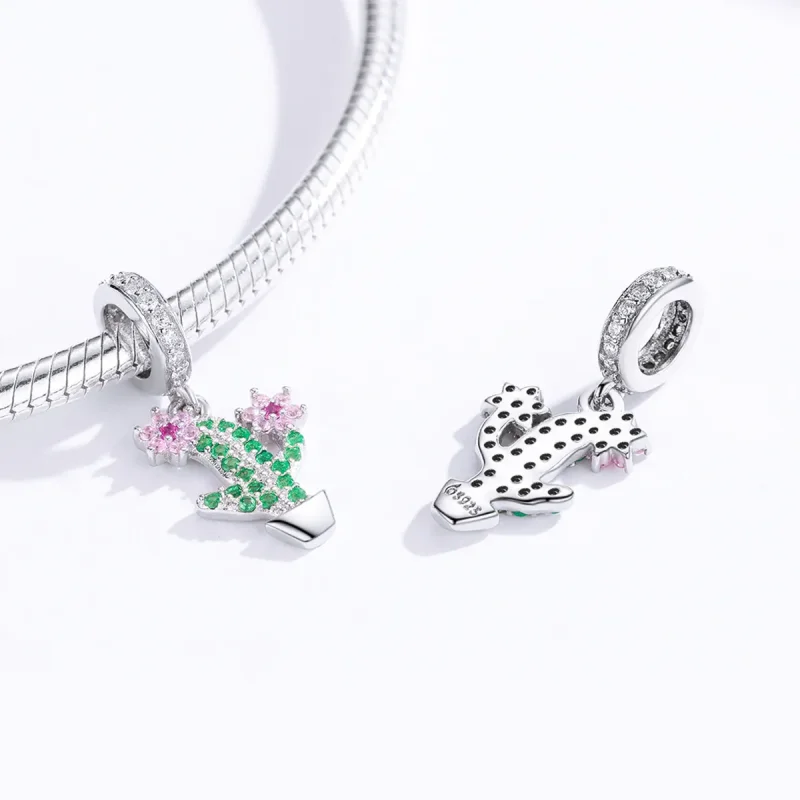 (imagine pentru) Talisman pandantiv Tip Pandora cu Cactus din argint - BSC121 - Vizualizare 4