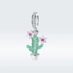 (imagine pentru) Talisman pandantiv Tip Pandora cu Cactus din argint - BSC121