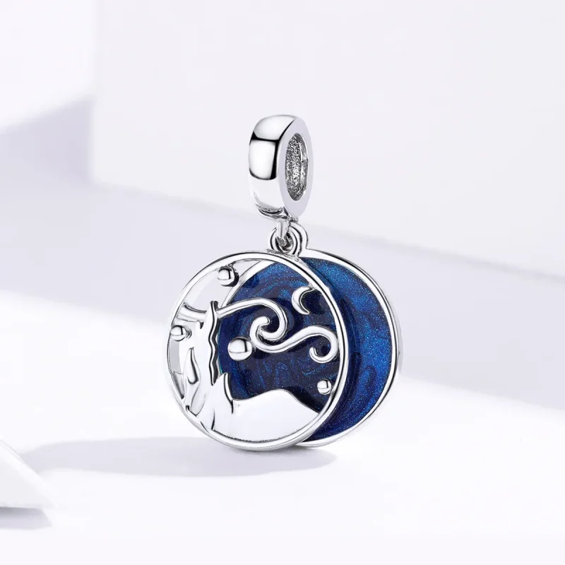 (imagine pentru) Talisman pandantiv Tip Pandora cu Cer înstelat din argint - SCC1389 - Vizualizare 2