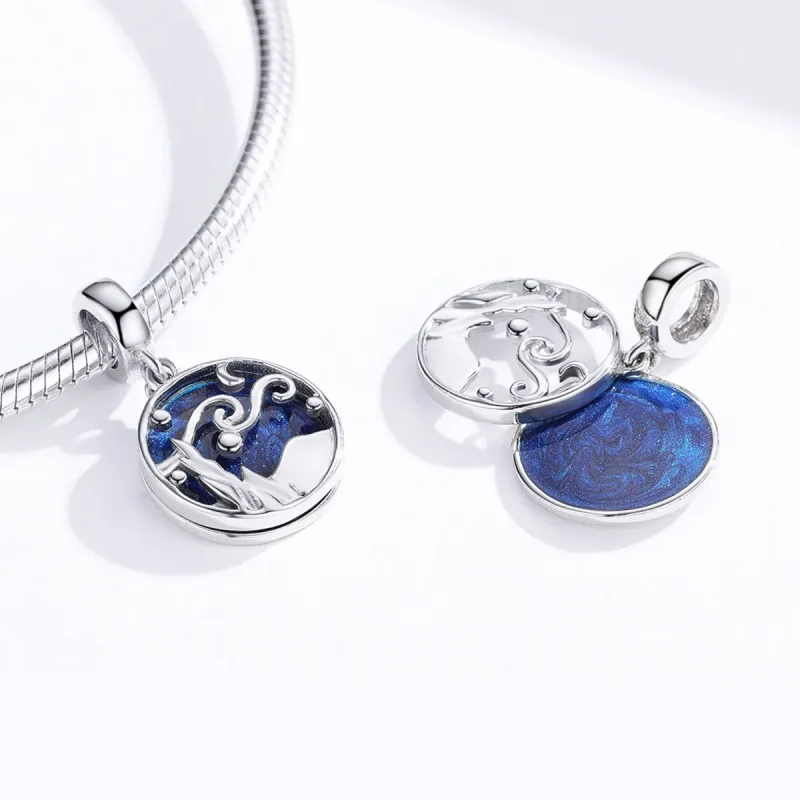 (imagine pentru) Talisman pandantiv Tip Pandora cu Cer înstelat din argint - SCC1389 - Vizualizare 3
