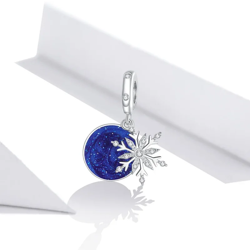 (imagine pentru) Talisman pandantiv Tip Pandora cu Cerul nopții nins din argint - BSC367 - Vizualizare 2