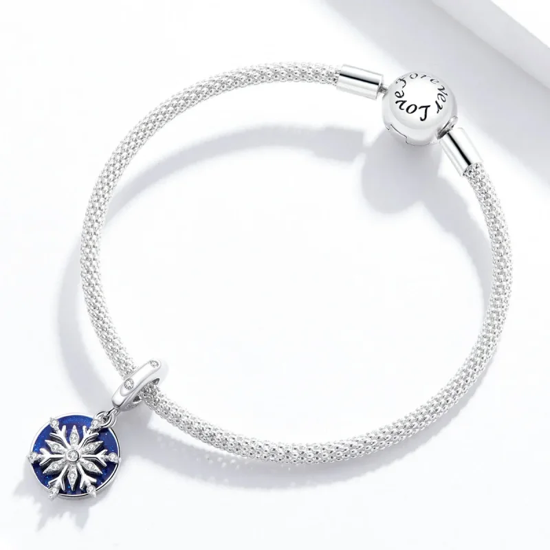 (imagine pentru) Talisman pandantiv Tip Pandora cu Cerul nopții nins din argint - BSC367 - Vizualizare 3
