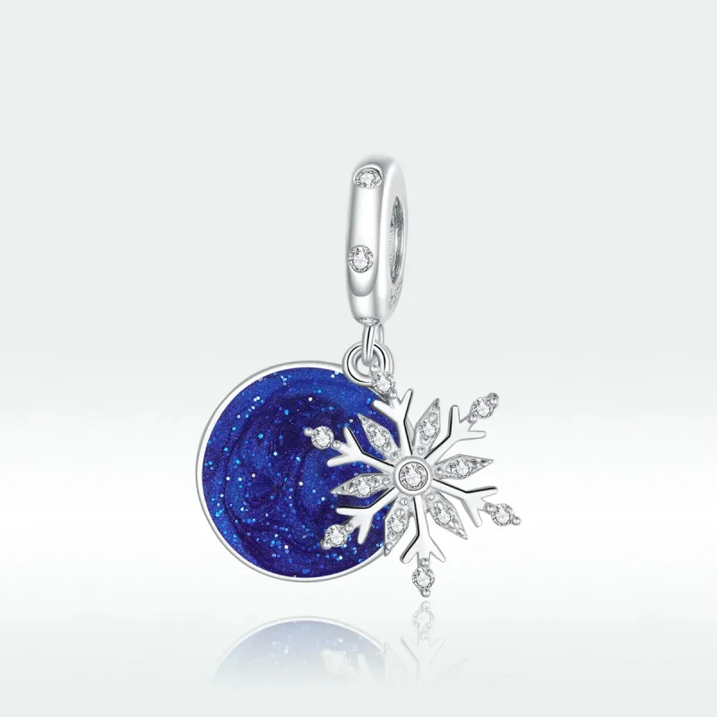 (imagine pentru) Talisman pandantiv Tip Pandora cu Cerul nopții nins din argint - BSC367 - Vizualizare 5