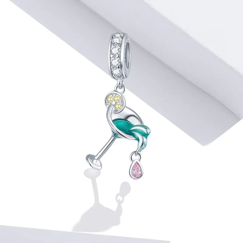 (imagine pentru) Talisman pandantiv Tip Pandora cu Cocktail de vară din argint - BSC262 - Vizualizare 2