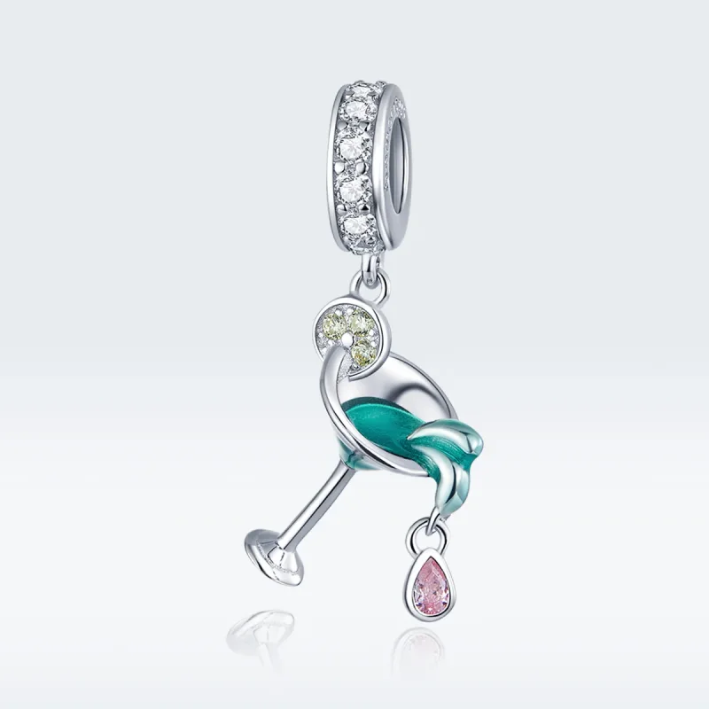 (imagine pentru) Talisman pandantiv Tip Pandora cu Cocktail de vară din argint - BSC262 - Vizualizare 5