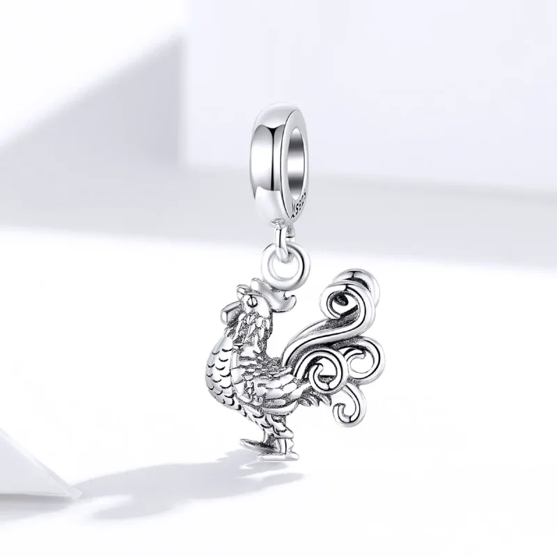 (imagine pentru) Talisman pandantiv Tip Pandora cu Cocoș curajos din argint - SCC1337 - Vizualizare 2