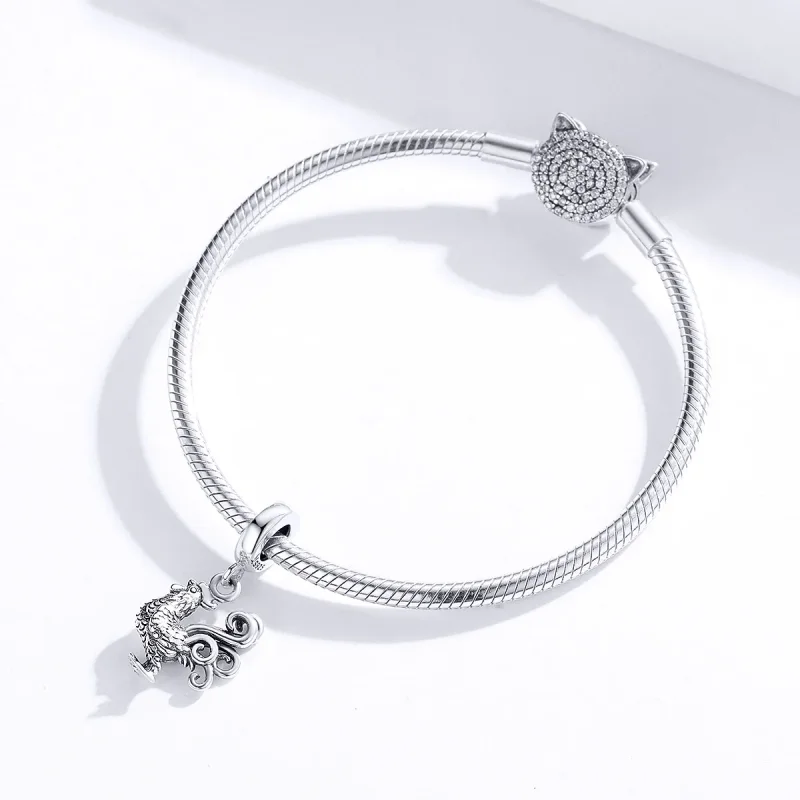 (imagine pentru) Talisman pandantiv Tip Pandora cu Cocoș curajos din argint - SCC1337 - Vizualizare 3