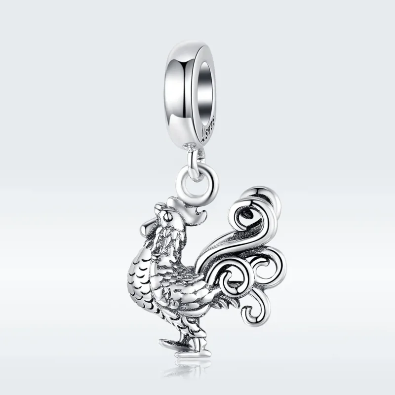 (imagine pentru) Talisman pandantiv Tip Pandora cu Cocoș curajos din argint - SCC1337 - Vizualizare 5