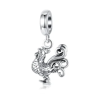 (imagine pentru) Talisman pandantiv Tip Pandora cu Cocoș curajos din argint - SCC1337