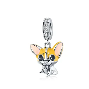 (imagine pentru) Talisman pandantiv Tip Pandora cu Corgi din argint - BSC078