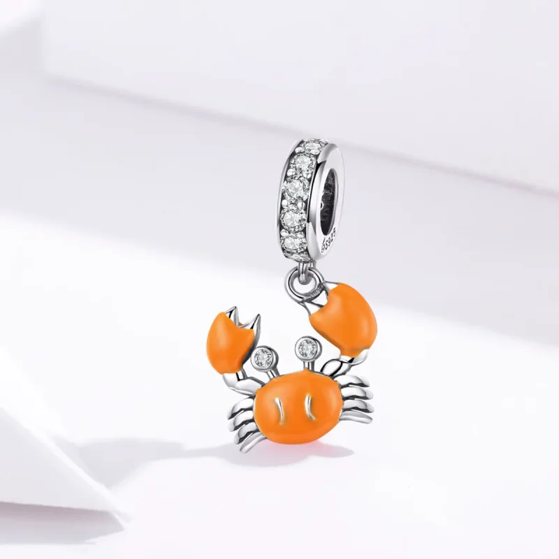 (imagine pentru) Talisman pandantiv Tip Pandora cu Crab de vară din argint - BSC076 - Vizualizare 2