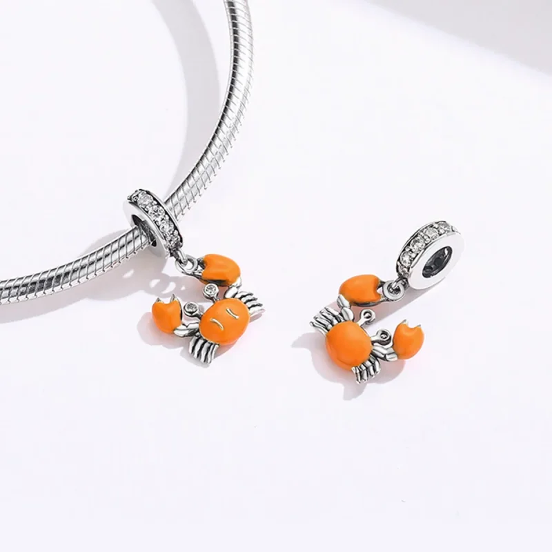 (imagine pentru) Talisman pandantiv Tip Pandora cu Crab de vară din argint - BSC076 - Vizualizare 4