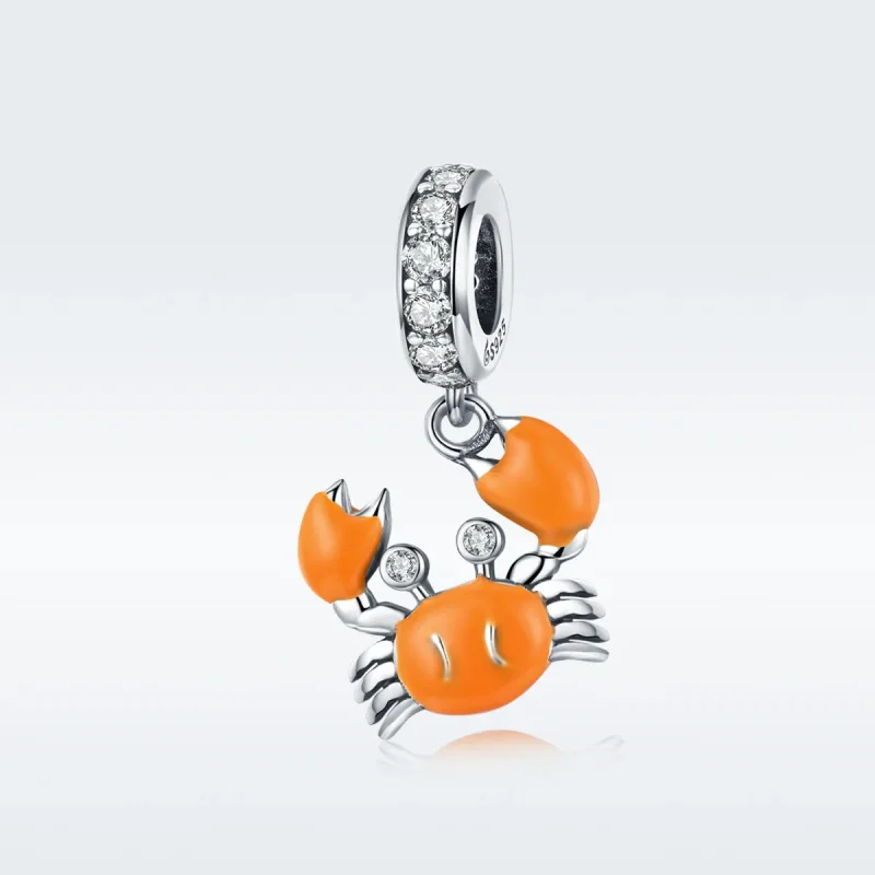 (imagine pentru) Talisman pandantiv Tip Pandora cu Crab de vară din argint - BSC076 - Vizualizare 5
