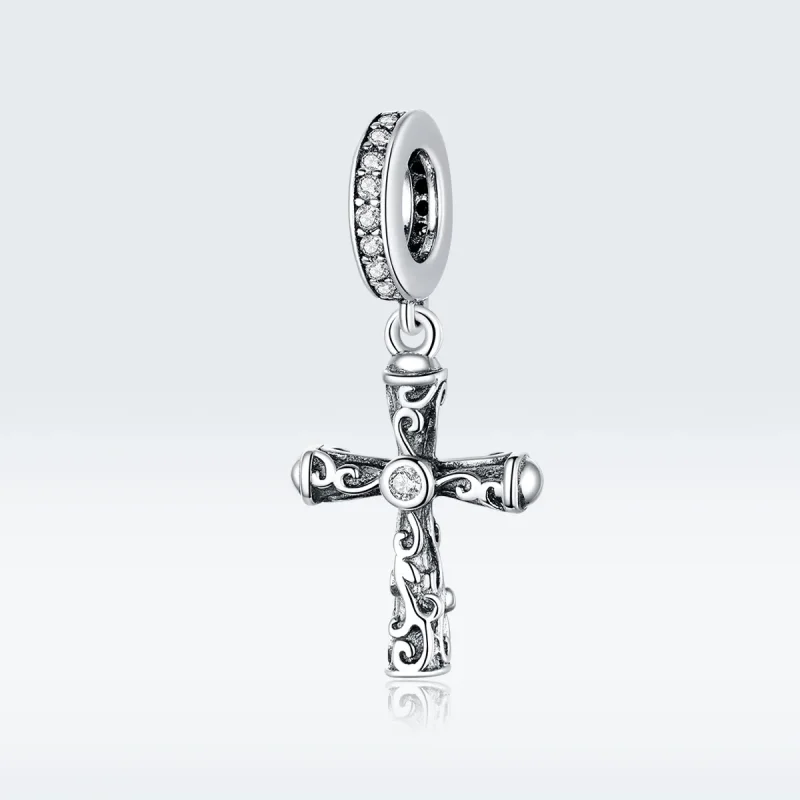 (imagine pentru) Talisman pandantiv Tip Pandora cu Cruce vintage din argint - BSC313 - Vizualizare 5