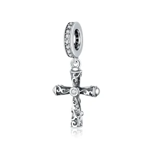 (imagine pentru) Talisman pandantiv Tip Pandora cu Cruce vintage din argint - BSC313