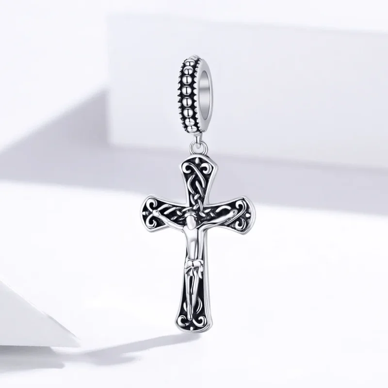 (imagine pentru) Talisman pandantiv Tip Pandora cu Crucea lui Isus din argint - SCC1407 - Vizualizare 2