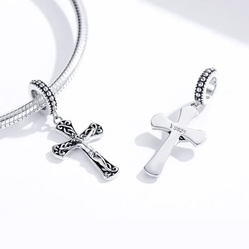 (imagine pentru) Talisman pandantiv Tip Pandora cu Crucea lui Isus din argint - SCC1407 - Vizualizare 4