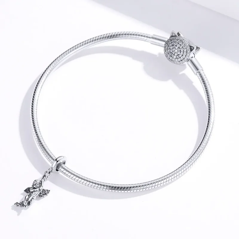 (imagine pentru) Talisman pandantiv Tip Pandora cu Cupidon din argint - SCC1405 - Vizualizare 3