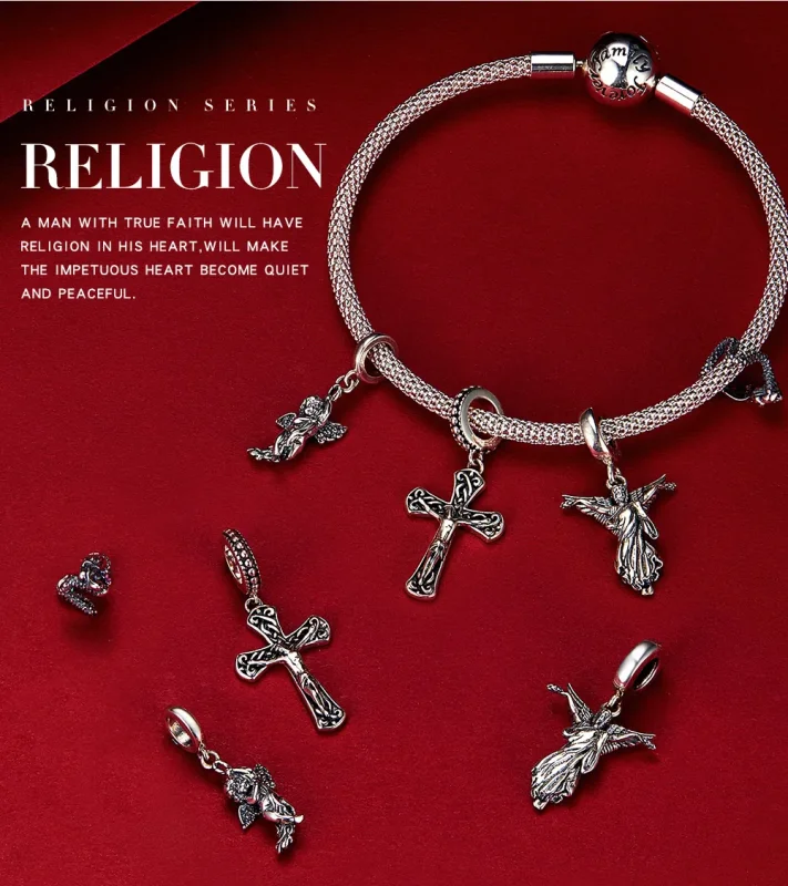(imagine pentru) Talisman pandantiv Tip Pandora cu Cupidon din argint - SCC1405 - Vizualizare 7