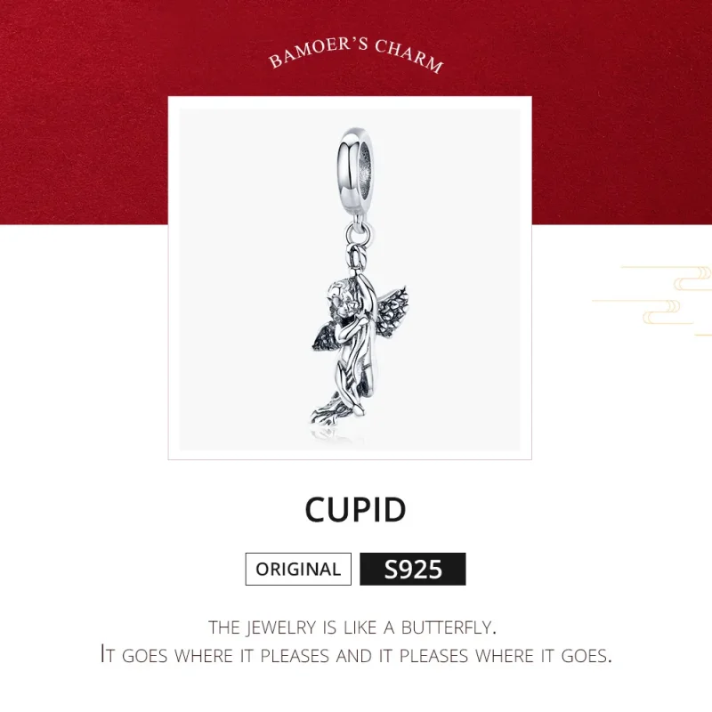 (imagine pentru) Talisman pandantiv Tip Pandora cu Cupidon din argint - SCC1405 - Vizualizare 8