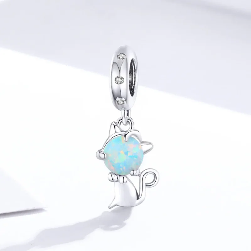 (imagine pentru) Talisman pandantiv Tip Pandora cu Dragă Kitty din argint - BSC235 - Vizualizare 2