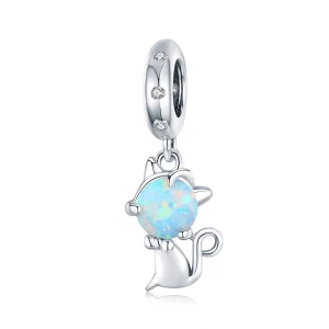 (imagine pentru) Talisman pandantiv Tip Pandora cu Dragă Kitty din argint - BSC235