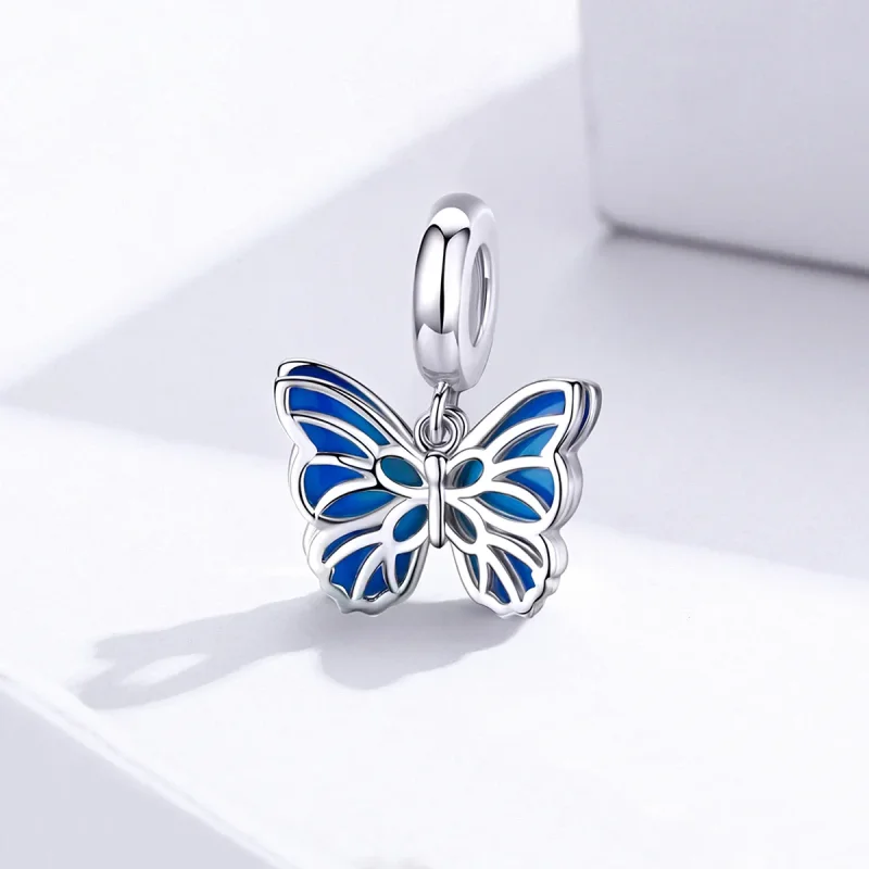 (imagine pentru) Talisman pandantiv Tip Pandora cu Fluture din argint - BSC149 - Vizualizare 2