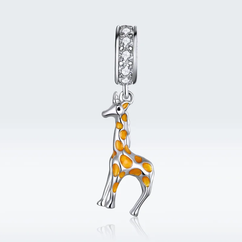 (imagine pentru) Talisman pandantiv Tip Pandora cu Girafă din argint - BSC258 - Vizualizare 5