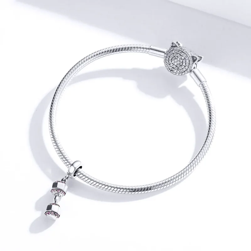 (imagine pentru) Talisman pandantiv Tip Pandora cu Haltere din argint - SCC1340 - Vizualizare 3