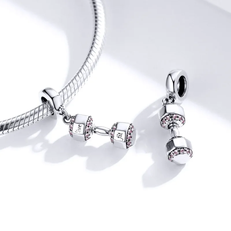 (imagine pentru) Talisman pandantiv Tip Pandora cu Haltere din argint - SCC1340 - Vizualizare 4