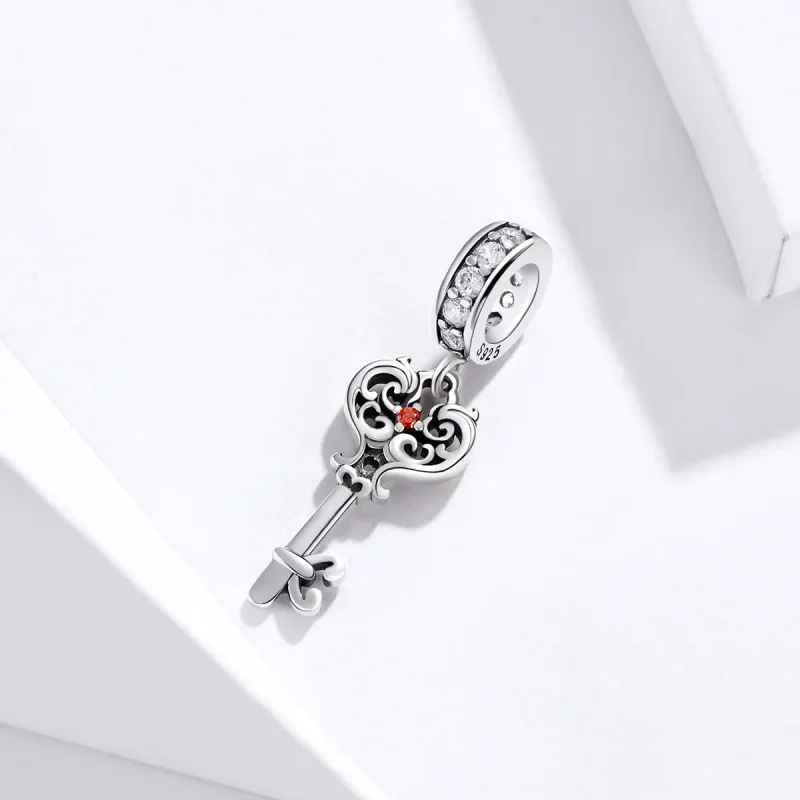 (imagine pentru) Talisman pandantiv Tip Pandora cu Heartslock din argint - BSC092 - Vizualizare 2