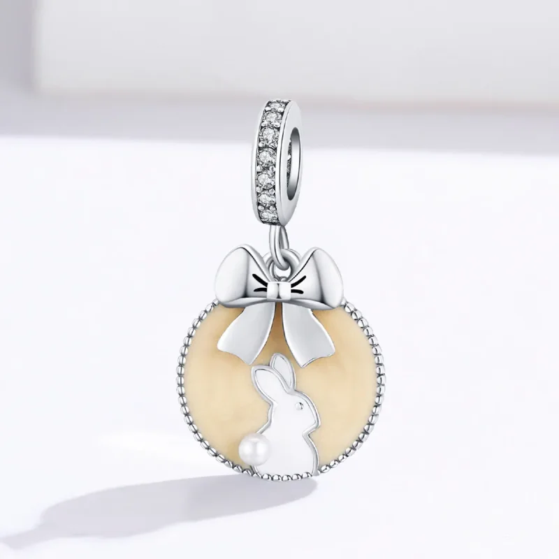 (imagine pentru) Talisman pandantiv Tip Pandora cu Iepure din argint - SCC1439 - Vizualizare 2