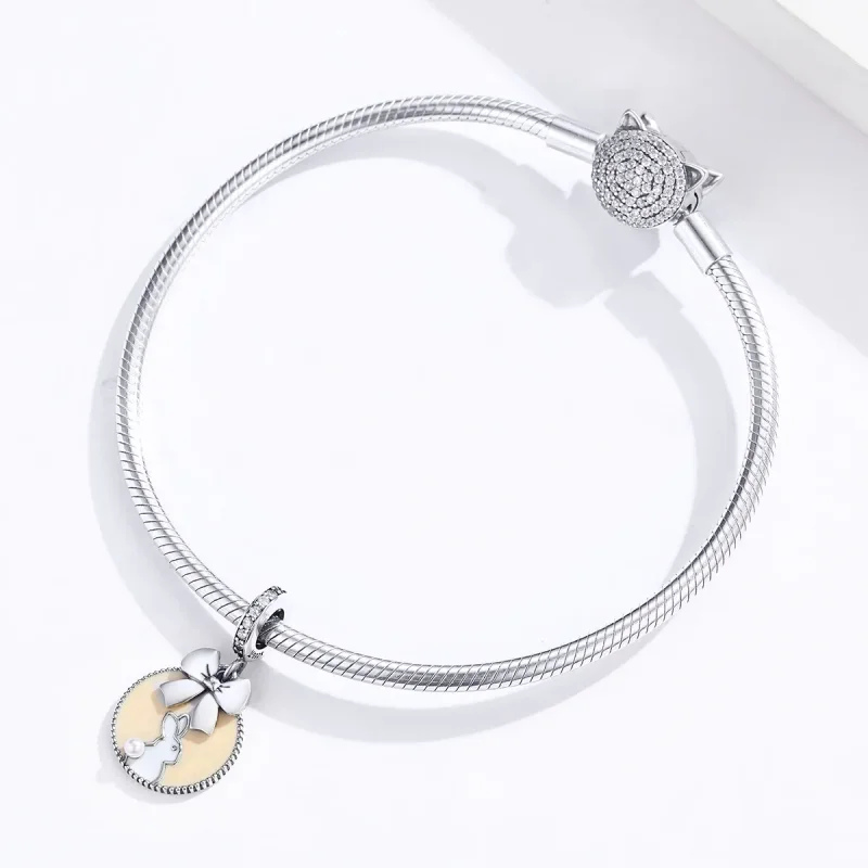 (imagine pentru) Talisman pandantiv Tip Pandora cu Iepure din argint - SCC1439 - Vizualizare 4