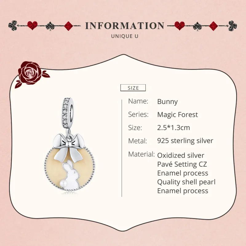 (imagine pentru) Talisman pandantiv Tip Pandora cu Iepure din argint - SCC1439 - Vizualizare 7