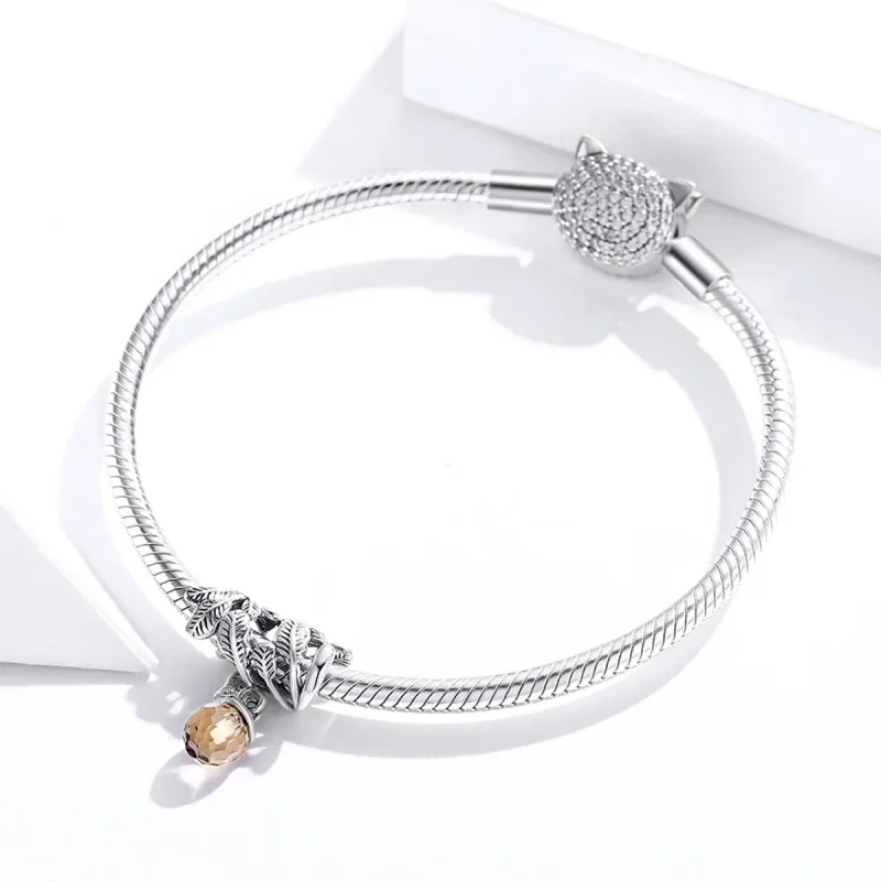 (imagine pentru) Talisman pandantiv Tip Pandora cu Lucky Pine Cone din argint - BSC336 - Vizualizare 3