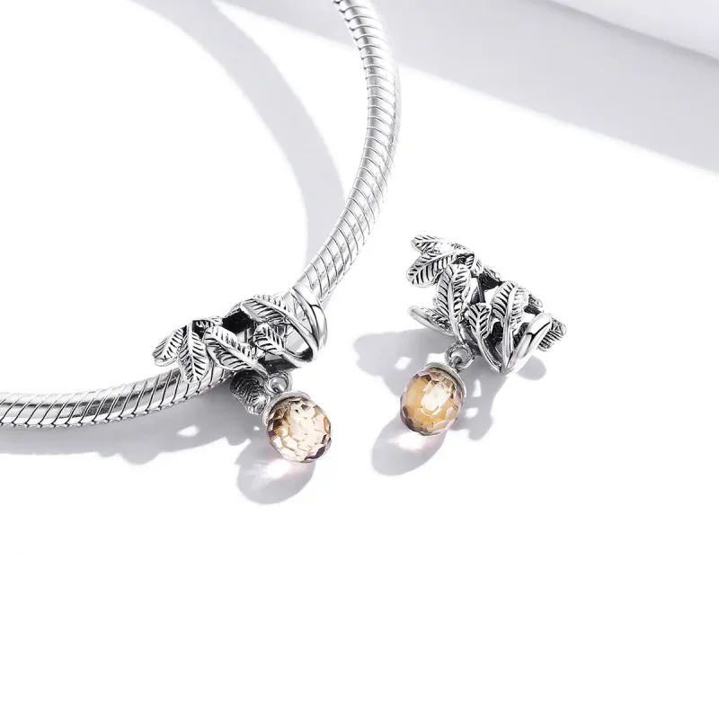 (imagine pentru) Talisman pandantiv Tip Pandora cu Lucky Pine Cone din argint - BSC336 - Vizualizare 4