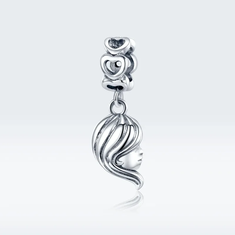 (imagine pentru) Talisman pandantiv Tip Pandora cu Mama si fiica din argint - BSC275 - Vizualizare 5