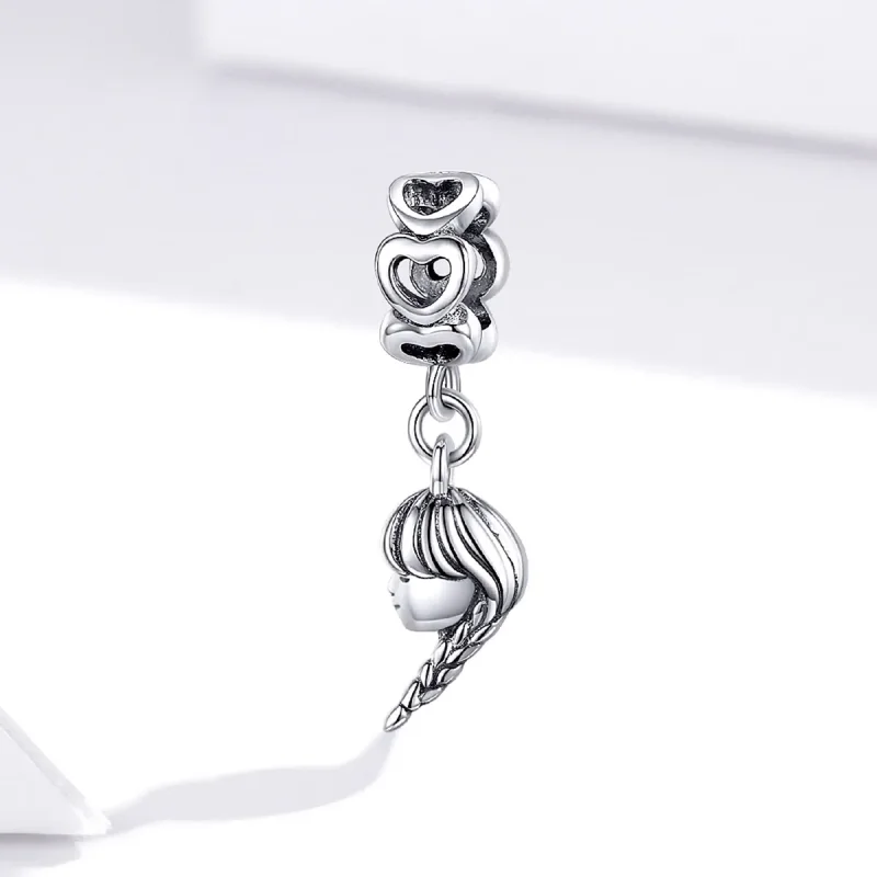 (imagine pentru) Talisman pandantiv Tip Pandora cu Mama si fiica din argint - BSC276 - Vizualizare 2