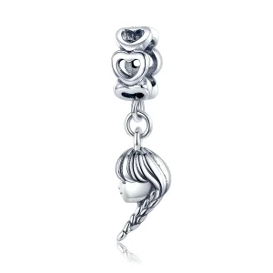 (imagine pentru) Talisman pandantiv Tip Pandora cu Mama si fiica din argint - BSC276
