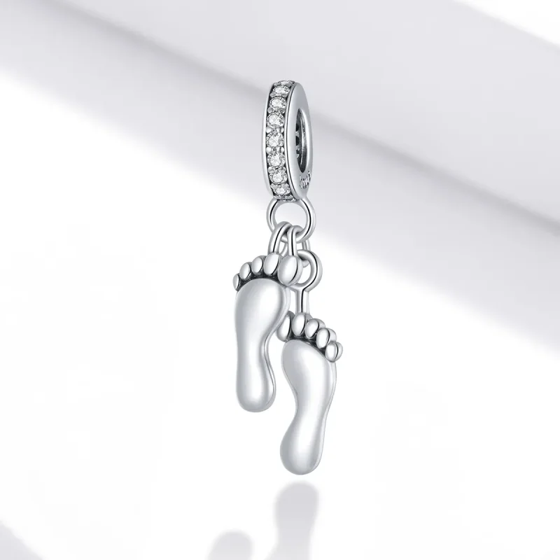 (imagine pentru) Talisman pandantiv Tip Pandora cu Micii Picioare din argint - SCC1692 - Vizualizare 2