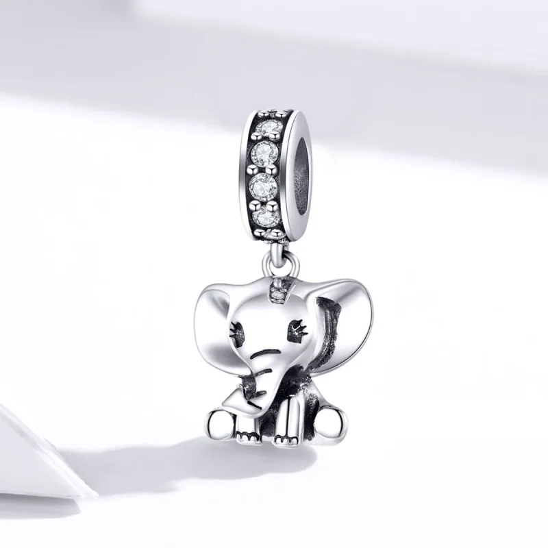 (imagine pentru) Talisman pandantiv Tip Pandora cu Micul Elefant din argint - SCC1338 - Vizualizare 2