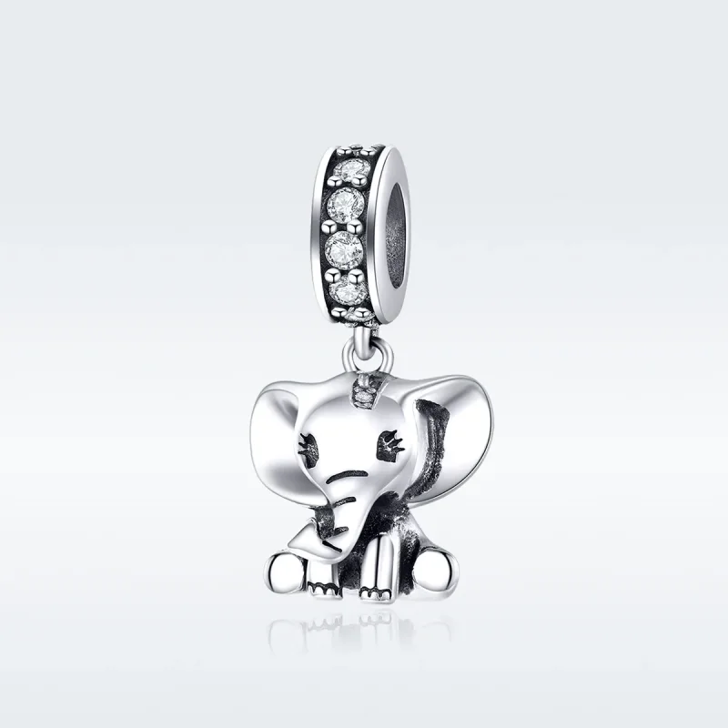 (imagine pentru) Talisman pandantiv Tip Pandora cu Micul Elefant din argint - SCC1338 - Vizualizare 5