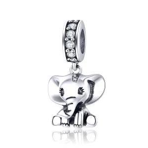 (imagine pentru) Talisman pandantiv Tip Pandora cu Micul Elefant din argint - SCC1338